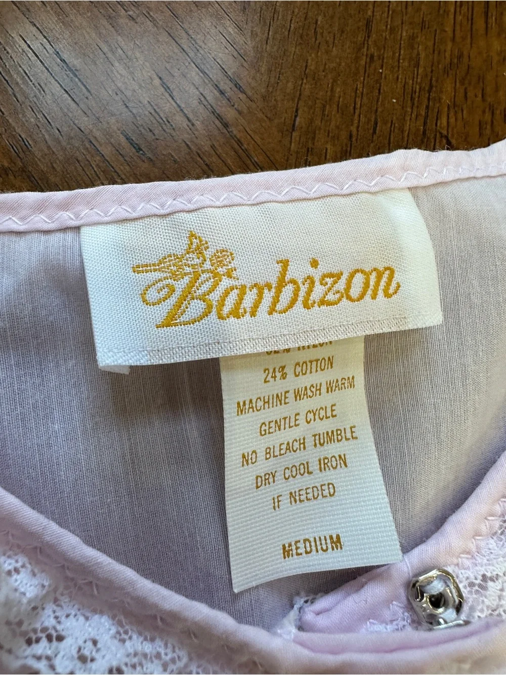 Barbizon Vintage Pajama Top size Medium Pink Floral Cottagecore Aesthetic